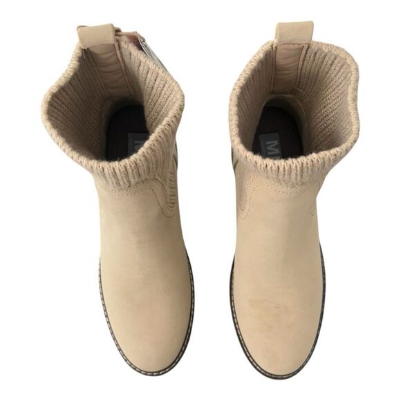 Mia Kara Knit Cuff Lug Sole Chelsea Boot Sand Tan Women’s Size 7 - Picture 7 of 14